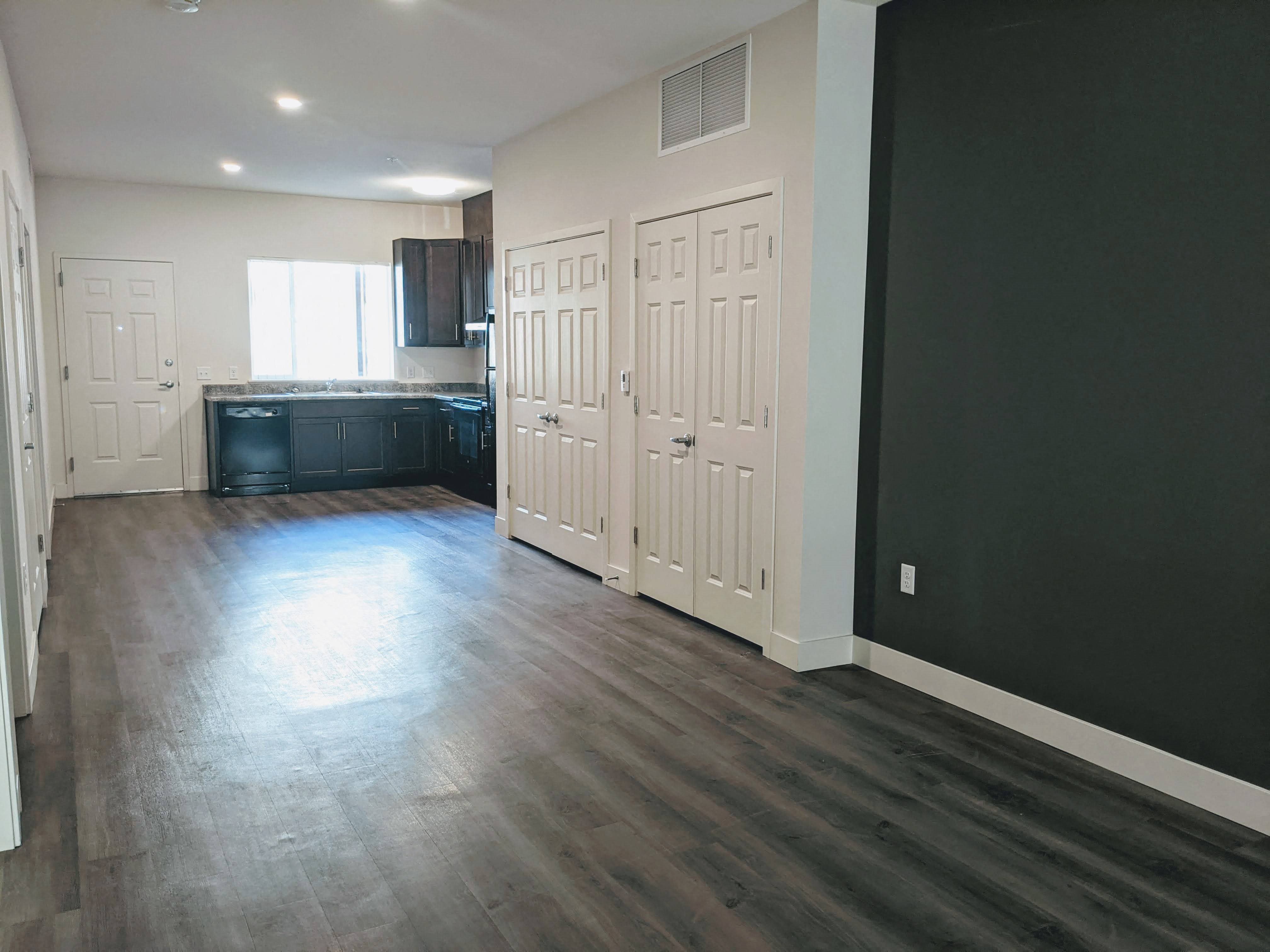View of the kitchen from the living room